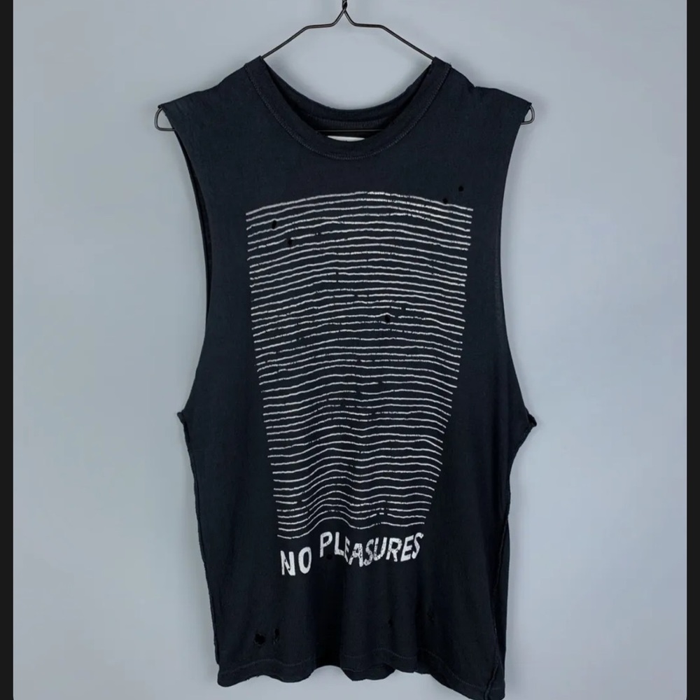 UNIF No Pleasures Black Distressed Muscle Tank Top Size XS EUC rare